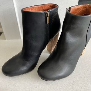 Joie black leather ankle boots